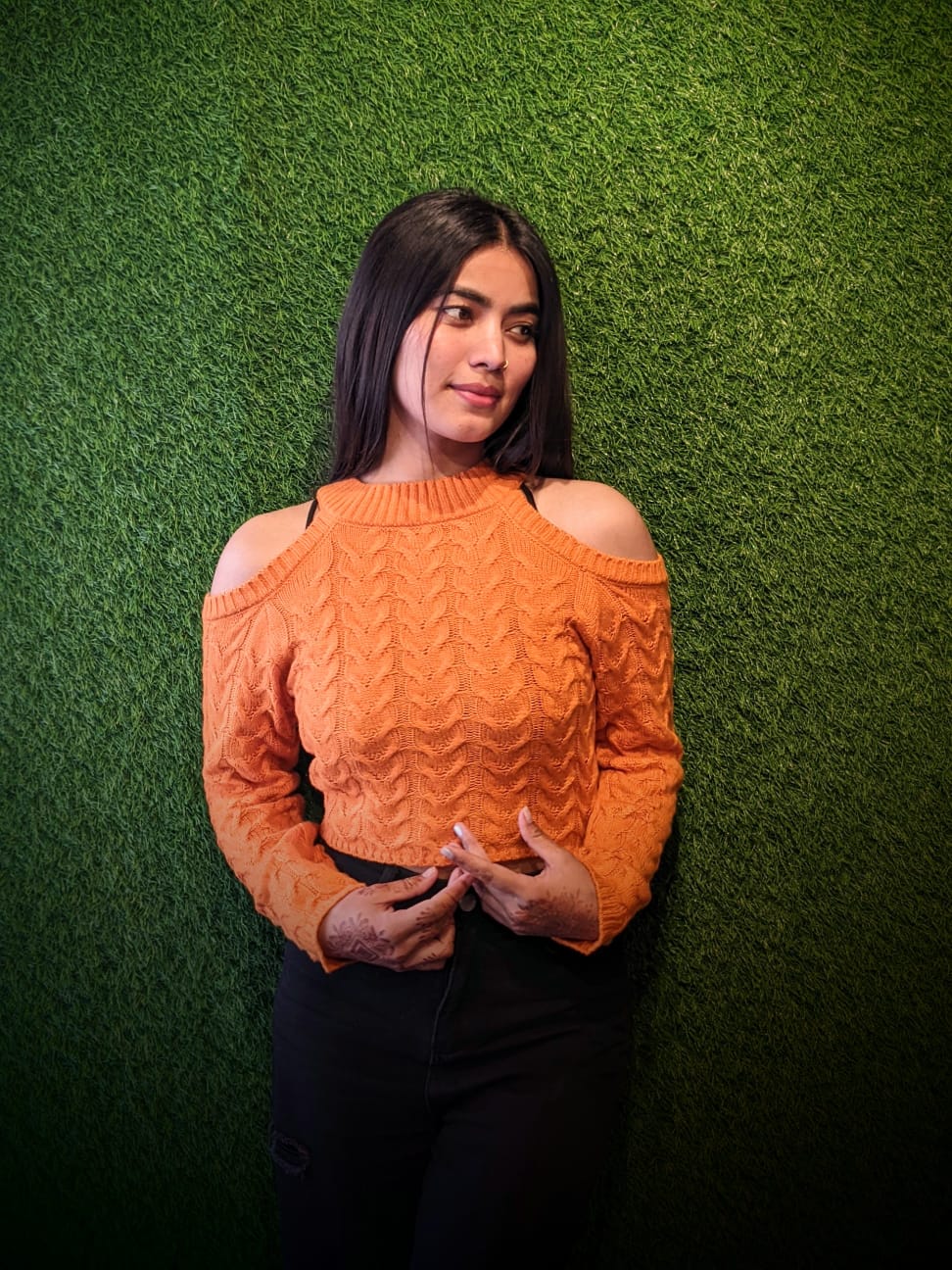 Simplicity Pullover Women Sweaters Orange (??????)  | GKD-1071