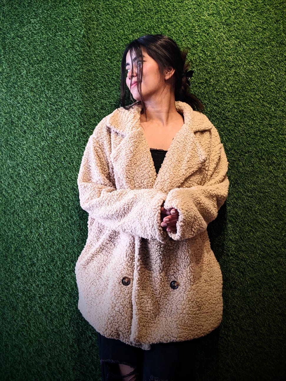 Coat Women Blazers & Coats Apricot Regular Sleeves  | GKD-1055