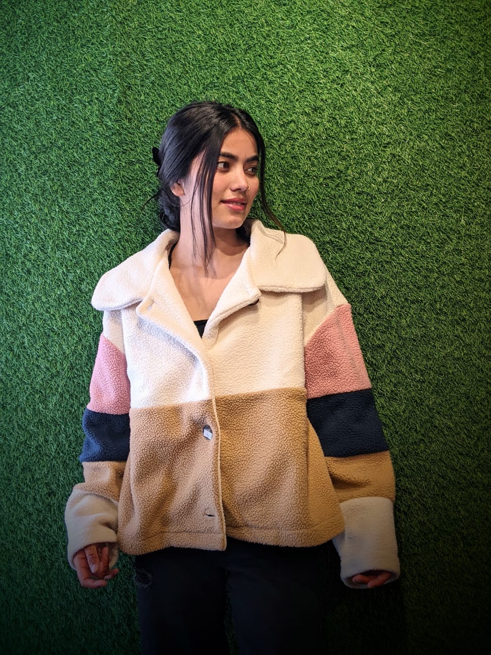 Fox Fur Coat Women Blazers & Coats Cream  | GKD-1063