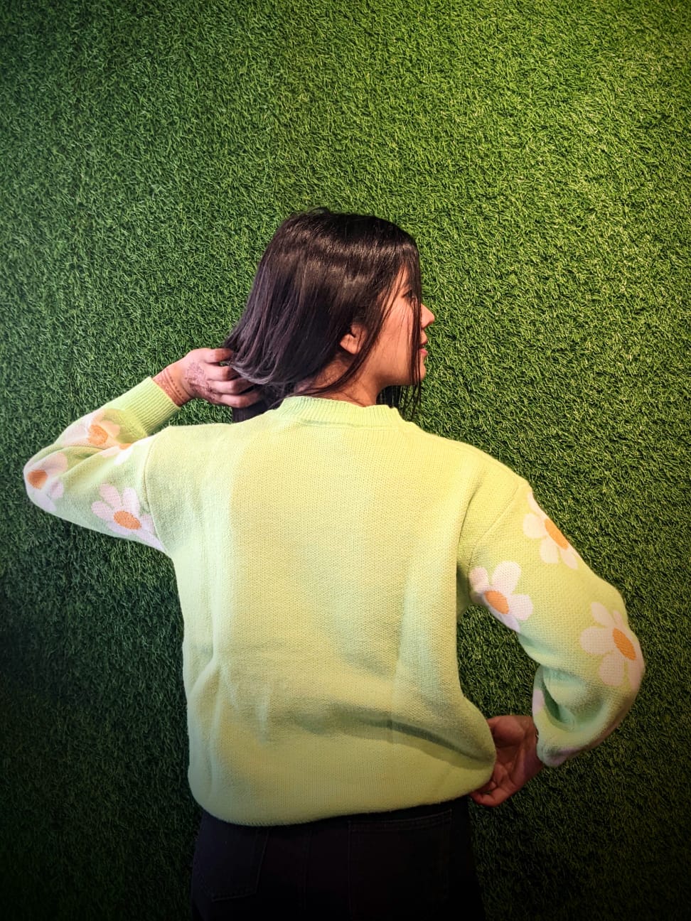 Pullover Women Sweaters Green (???) Regular Sleeves  | GKD-1065