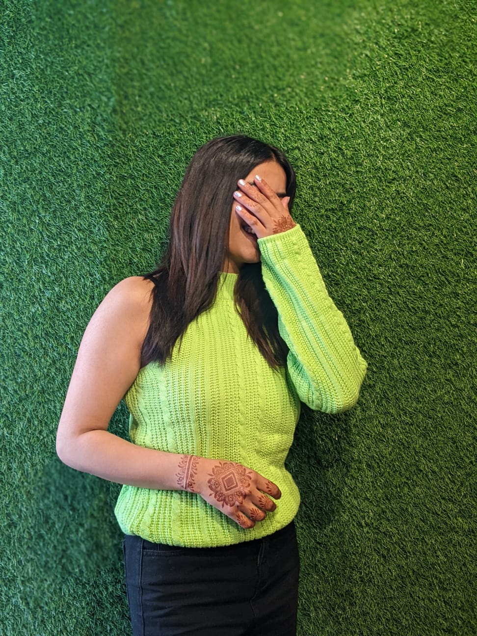 Assymetrical Pullover Women Sweaters Green (???)  | GKD-1061
